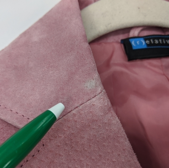 NEW Relativity Pink Salmon Washable Suede Leather - Picture 8 of 11